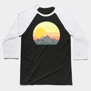 Mountain Range Vintage Baseball T-Shirt